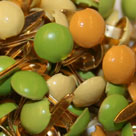 Lime/gul minibrads