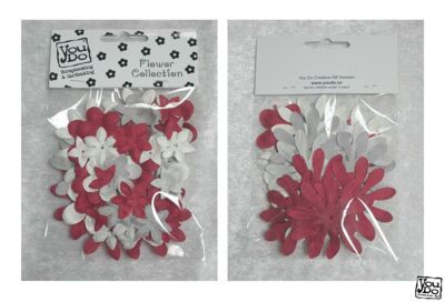 YOU DO - YD Flower Collection Red/Grey/White 50pcs