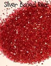 German colored RED silver based Glass Glitter 1oz chunky