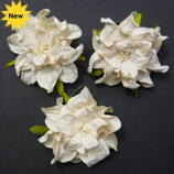 DEEP IVORY MULBERRY PAPER FLAT GARDENIA FLOWERS