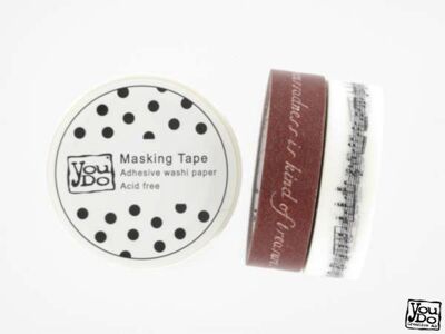 DEKORATIONER - WASHI TEJP - YoyDo  Washi Tape 15mmx10m 2pack Roppongi