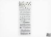 YD Clearstamps 7x16cm Grattis...
