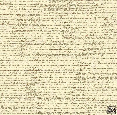 MÖNSTRADE PAPPER - CANVAS Corp - CANVAS CORP - Canvas  Chocolate & Ivory French Script