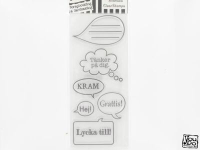 YOU DO - YD Clearstamps Pratbubblor 7x16cm