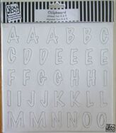 YD Chipboard White Alphabet 30mm 8x8 tum 2sheets 