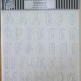 YD Chipboard White Alphabet 30mm 8x8 tum 2sheets 