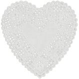 Paper Doilies 4" White Heart 24