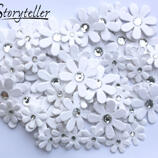 80 Daisy m bling, vit,