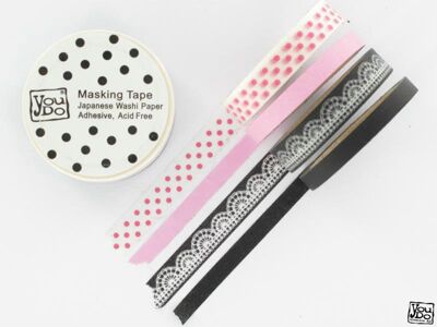 DEKORATIONER - WASHI TEJP - YD Washi Tape Harajuku 4p