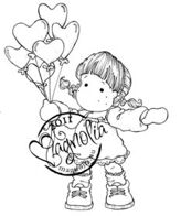 SCL12 Tilda with Heart Balloons MINI