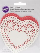 Heart Doilies 4" Assorted 12/Pkg