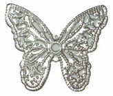 Metall fjäril silver