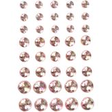 Rhinstenar, 6+8+10 mm, pink, 40 mixade