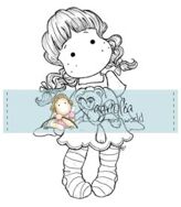 Sitting Tilda With Teddy Bear {mini}